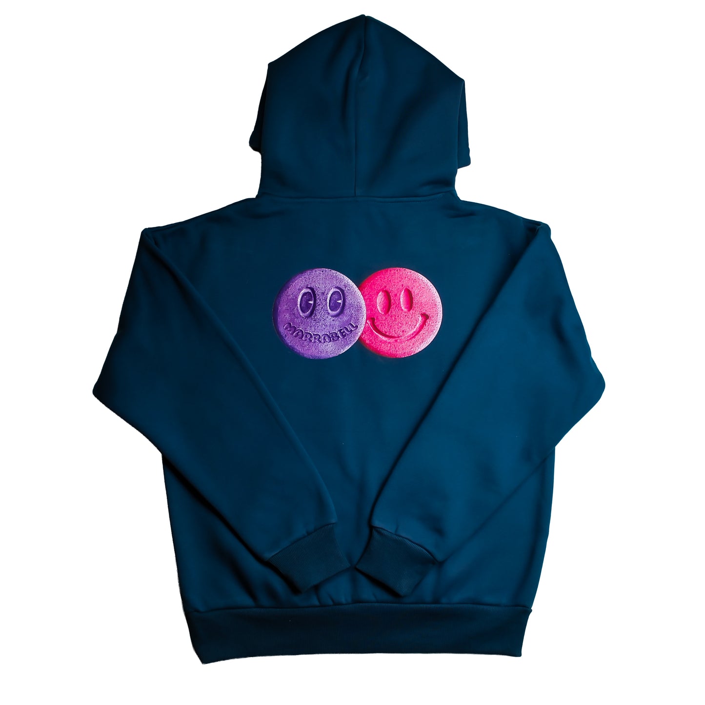 Heart Hoodie Heathered Blue