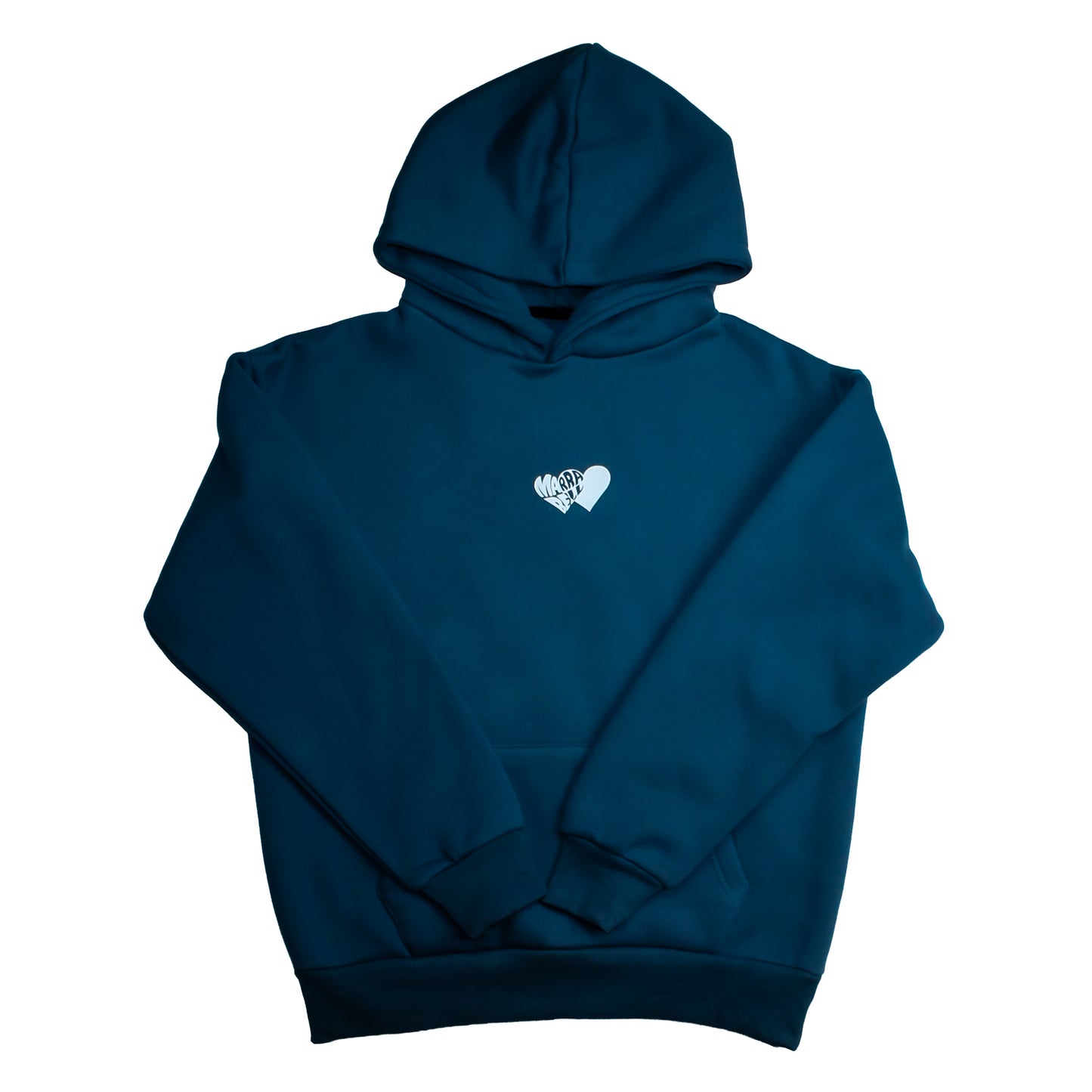 Heart Hoodie Heathered Blue