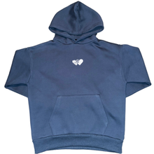 Load image into Gallery viewer, Heart Hoodie Heathered Blue
