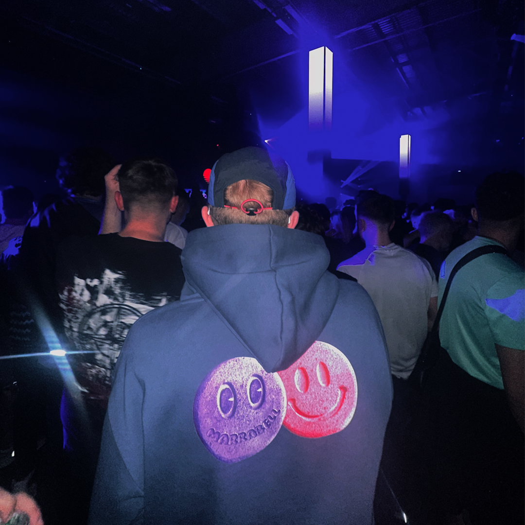 Heart Hoodie Heathered Blue