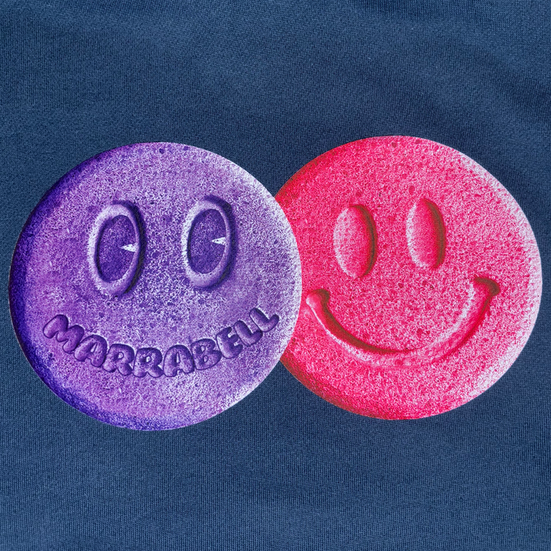 Heart Hoodie Heathered Blue