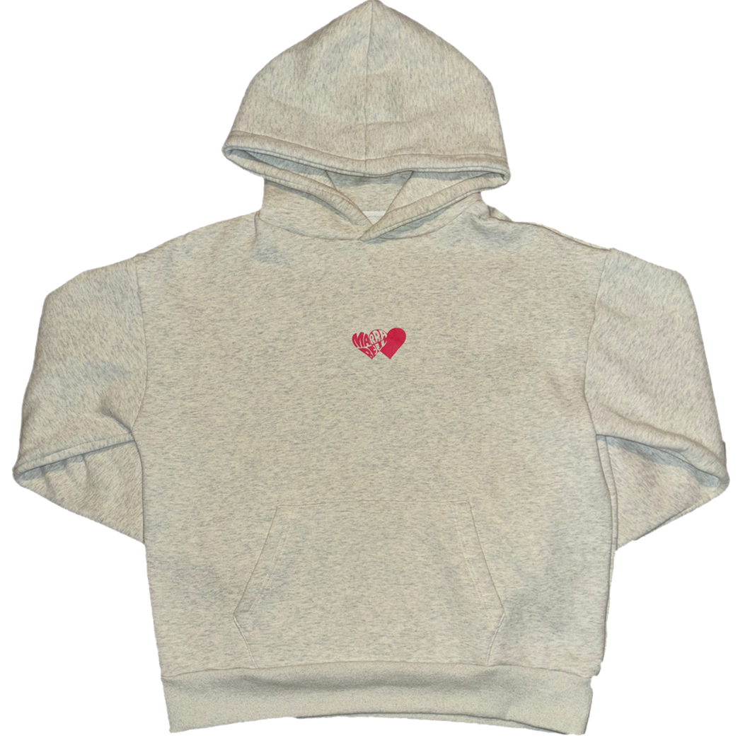 Heart Hoodie Grey