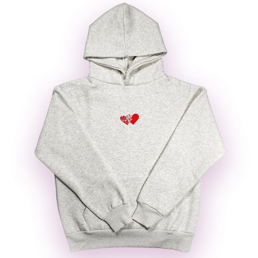 Heart Hoodie Grey
